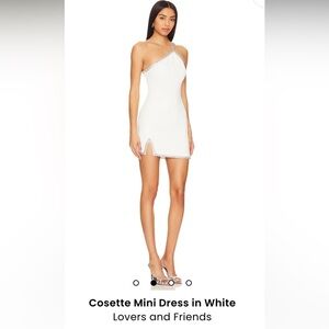 Lovers + Friends White One Shoulder Dress